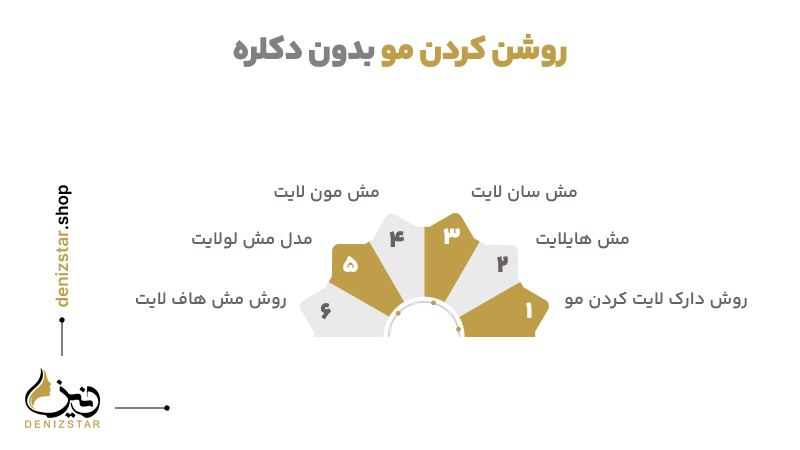 روشن کردن مو بدون دکلره